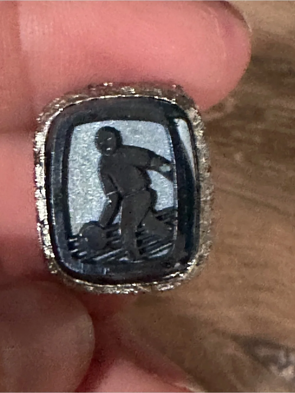 Vintage Silver Tone Set Of Men’s Bowler Bowling Cufflinks Retro Unique
